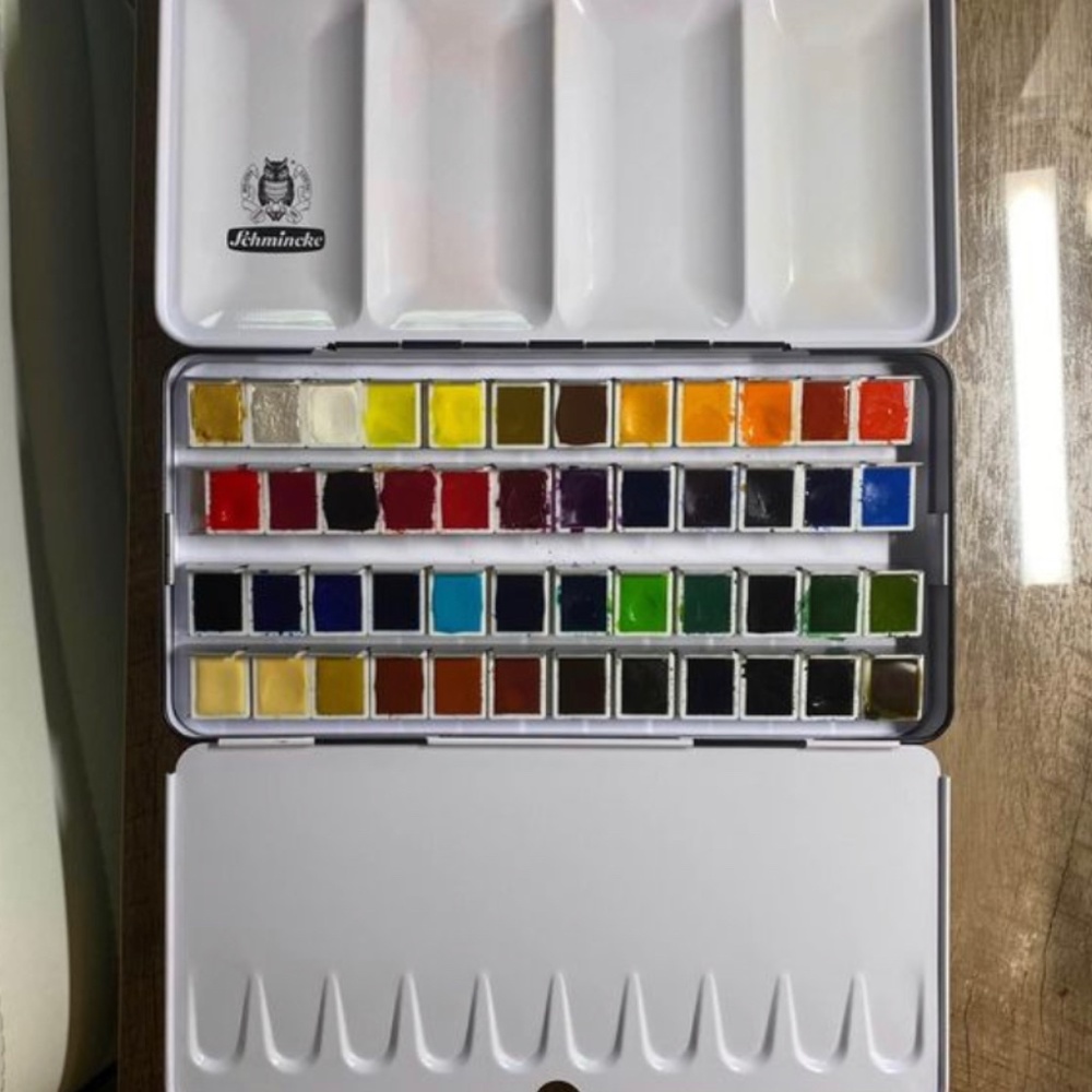 Schmincke Horadam 48 watercolor set + Da Vinci travel brush